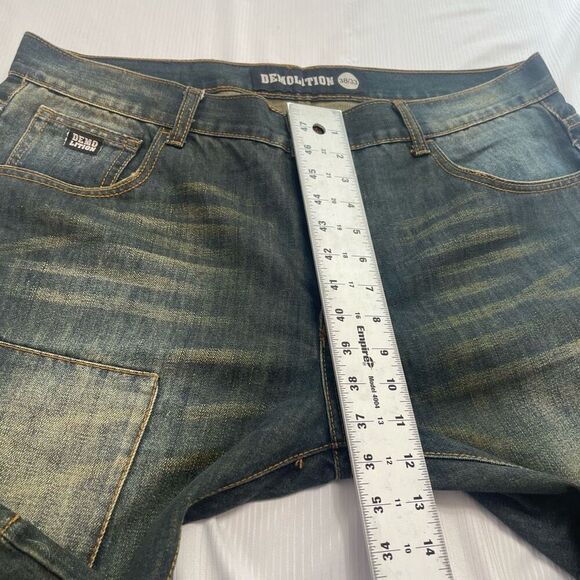 Demolition Destroyed Distressed Men’s Denim Jeans Size 38 X 33 - Picture 5 of 11